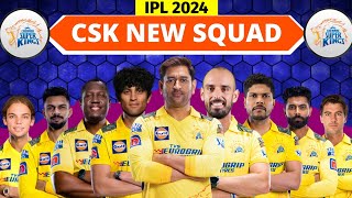 IPL 2024  Chennai Super Kings 2024 Squad  CSK New Players 2024  CSK Team 2024 Players List [upl. by Ashelman]