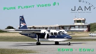 Pure Flight Video  Frisia BN2  Norden  Juist [upl. by Drisko]