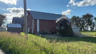 Knocking Down Silo with Tannerite [upl. by Dnalevelc]