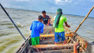 সমুদ্রে জেলেদের ইলিশ শিকার করার সেরা মুহূর্ত  Hilsa Fish catching Daily fish with Riaz [upl. by Aenil]