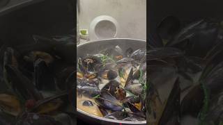 Moules frites 🍟 slow and steady moulesfrites musselsrecipe foodie recipes chef [upl. by Awra]