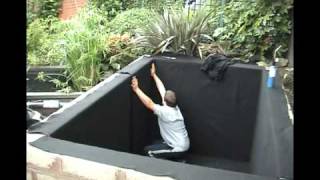 Pond liner installation video from QBS Butyl UK [upl. by Sherwin]