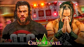 AMBULANCE MATCH  Roman Reigns vs Jacob Fatu Full Match WWE Crown Jewel 2024 Highlights [upl. by Aloysia]