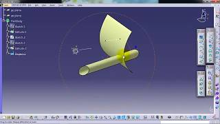 Surface in catia Part 9 Projection  Intersection  Parallel curve [upl. by Bren]