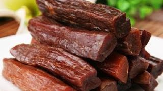 Como desidratar carne em forno convencional  JERKY BEEF DE SOBREVIVÊNCIA [upl. by Cormier]