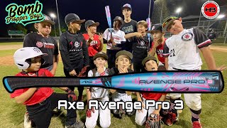 Hitting w the 2024 AXE AVENGE PRO 3  USSSA bat review [upl. by Anilah]