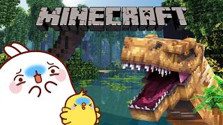 Molang and Piu Piu Try to Survive Minecraft Universal 🚗🦈🦖 [upl. by Leith86]