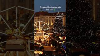 European Christmas Markets Dates 🎄 christmas christmassongs christmasmarkets [upl. by Manthei]