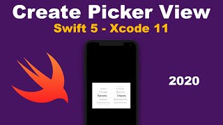 How to Create Picker View in Xcode 11 with Swift 5  2022 iOS [upl. by Razaele]