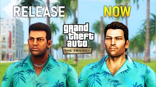 GTA Trilogy Definitive Edition Release vs Now  Graphics Physics and Details Comparison [upl. by Raviv509]