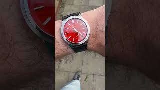 Baltic Prismic Stone Dial Red Agate London Mini Review  on the streets of London [upl. by Ahsercal]