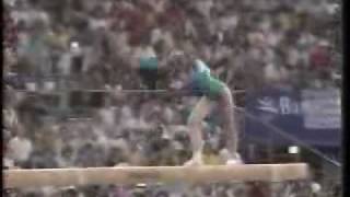 Svetlana Boginskaya 1992 Olympics AA Beam [upl. by Worrell]