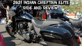 2021 Indian Chieftain Elite Ride and Review [upl. by Drauode497]