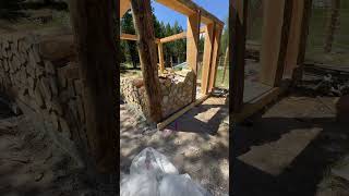 Cord wood building cordwood construction diy [upl. by Nallad445]