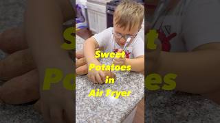 Air fryer Sweet Potato recipe  So easy a kid makes it  yummy food [upl. by Adnyleb]