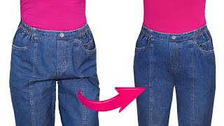 How to remove baggy in the groin of the trousersjeans to fit you perfectly [upl. by Elehcor]