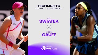 Iga Swiatek vs Coco Gauff  2024 Rome Semifinal  WTA Match Highlights [upl. by Aisitel]