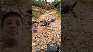 Duke 250 crash  extremely offroad ride travel motovlog explorenepal crash duke250 shorts [upl. by Sunderland]