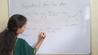 Preparation of alkene from alkyne class 11 Hydrocarbon [upl. by Chloras450]