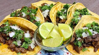 STEAK TACOS  Carne Asada Recipe  How To Make Mexican Street Tacos [upl. by Elinor]