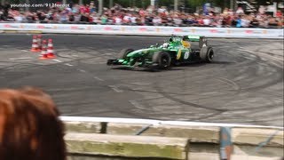 Formula 1 Caterham Donuts amp F1 Sound  VKV City Racing Rotterdam [upl. by Gae]