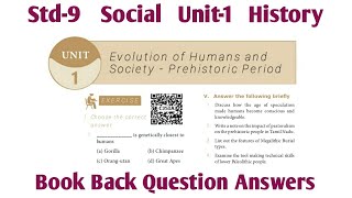 9th Std Social History unit 1 Book Back answers  Evolution of Humans and Society [upl. by Peugia]