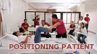 POSITIONING PATIENT IN BED  CAREGIVING TRAINEES  MARY ANN S TV [upl. by Donny12]