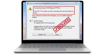 Error 651 Broadband Connection Windows [upl. by Artaed]