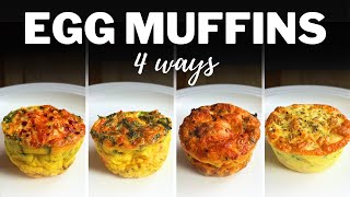 EGG MUFFINS » 4 Easy Recipes for Healthy Breakfast Meal Prep  For Oven or Air Fryer [upl. by Assenyl639]