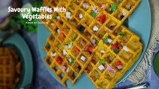 Savoury Waffle With Vegetables  Vegan amp Vegetarian Friendly [upl. by Janus962]