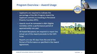 FY 2024 Bank Enterprise Award Program Application Webinar 2 [upl. by Thomasina]