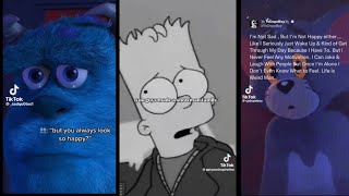 Sad quotes TikTok’s TikTok Compilation tiktok 💜🖤💜 [upl. by Aikram]