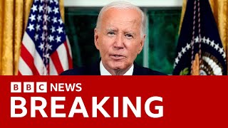 Joe Biden says he quit presidential race to unite party and country  BBC News [upl. by Adlez]