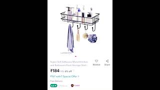 SUPER SELF ADHESIVE METAL KITCHEN AND BATHROOM 🛀RACK STORAGE SHELVES SHELF ORGINIZER STORAGE MEESHO [upl. by Ennayhs962]