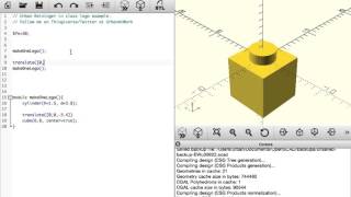 OpenSCAD  Making a Lego Block  In Class Example [upl. by Muriah]