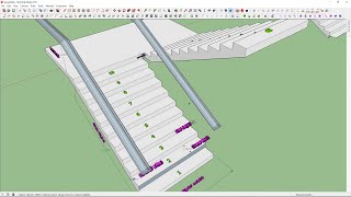 10 การใช้ปลั๊กอิน1001 bit tools สร้างบันไดแบบอัตโนมัติ sketchup plugins [upl. by Eilah]