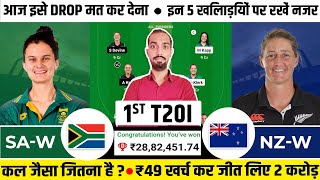 SA W vs NZ W Dream11 Prediction SA W vs NZ W T20 Dream11 Prediction SA W vs NZ W 2nd T20 Dream11 [upl. by Dulcle538]