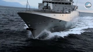 US Navy FFGX Frigate at SAS2018  FREMM AUSTAL Frigate F100 Mk110 L3 ALAMO Lacroix Sylena [upl. by Benedic]