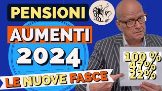 PENSIONI RIVALUTAZIONE 2024 👉 LE NUOVE FASCE PEREQUATIVE❗️ [upl. by Swec]