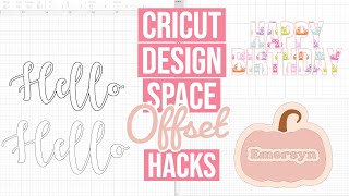 7 OFFSET HACKS IN CRICUT DESIGN SPACE  WAYS YOU CAN USE THE OFFSET TOOL [upl. by Nnylassej393]