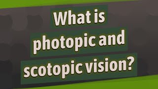 What is photopic and scotopic vision [upl. by Demmer]