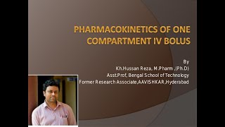 Pharmacokinetics onecompartment model iv bolus pharmacy pharmaceutical pharmacyclasses [upl. by Aitra363]