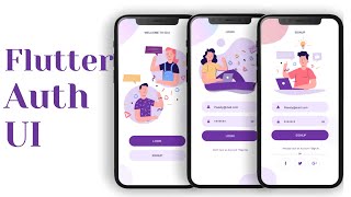 Welcome Login Signup Page  Flutter UI  Speed Code [upl. by Ewell280]