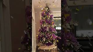 Purple themed Christmas Tree Ideas  Mami Jam shorts short christmastreeinspo purple [upl. by Akinod]