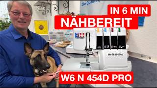 WERTARBEIT Overlock W6 N 454D Pro – Richtig Einfädeln in 6 Minuten [upl. by Bathsheeb]