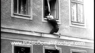 East Berliners Jump to freedom and Cross the Berlin Wall to Escape Newsreel PublicDomainFootagecom [upl. by Corabelle]