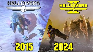 Helldivers 1 vs Helldivers 2 Comparison 2015 vs 2024 [upl. by Grinnell]