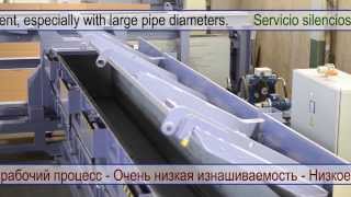 Recycling Technology Shredding of large pipes  The Herbold pipe shredder HOS [upl. by Millan]