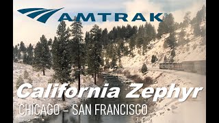 AMTRAK California Zephyr CHICACO  SAN FRANCISCO Complete Review  FallWinter [upl. by Ro]