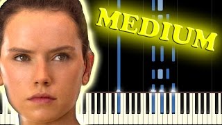 STAR WARS THE FORCE AWAKENS REYS THEME  Piano Tutorial [upl. by Yrdnal543]